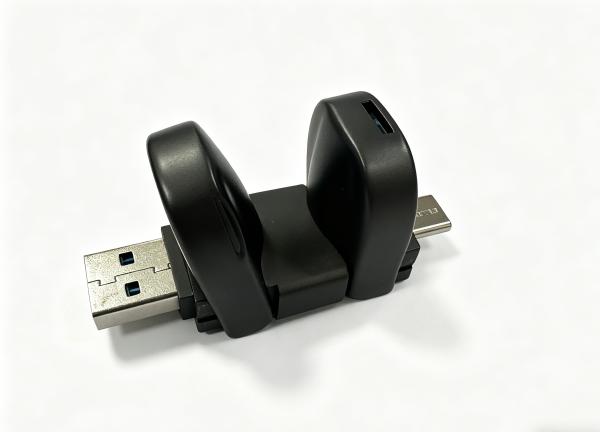Double-headed And Reversible Gun Metal Usb Flash Drive With Type C Pendrive With American Certification