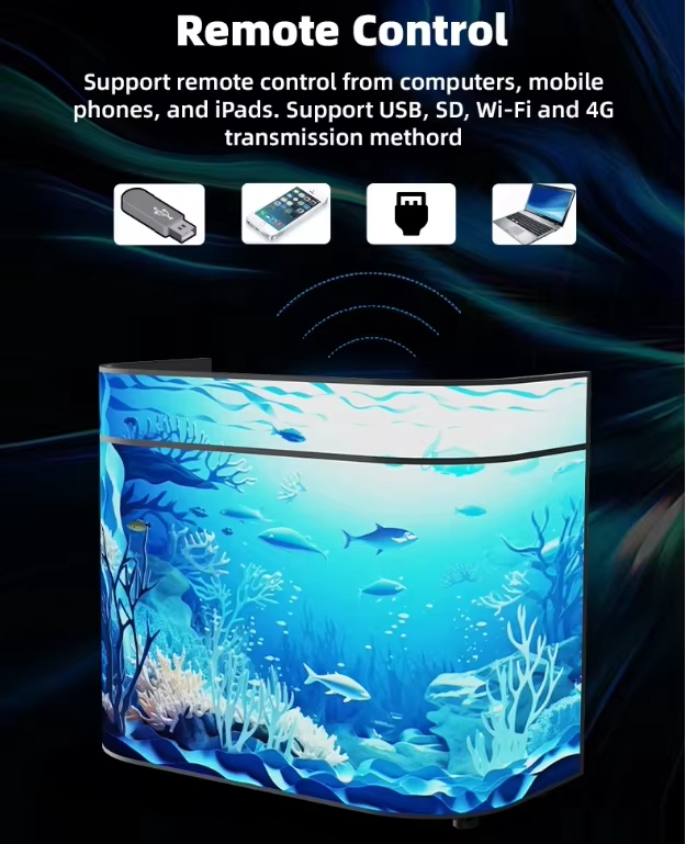 ELLIPSETABLE EDGECURVED LED DISPLAY TABLE