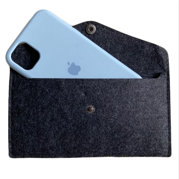 Wholesale Classic Design Felt Storage Bags Mobile Phone Glasses Coin Wallet Card Ear Power Cord Vacuum Compressed Gift Bags