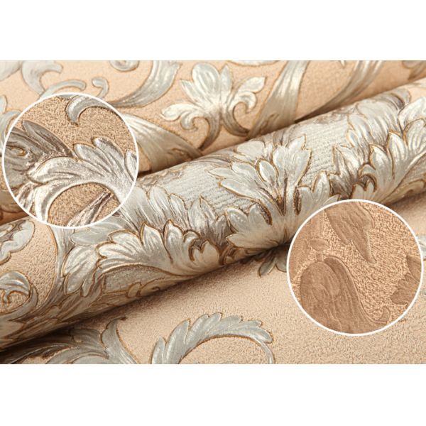 Living Room European Style Wallpaper / PVC Modern Wall Covering size Customized