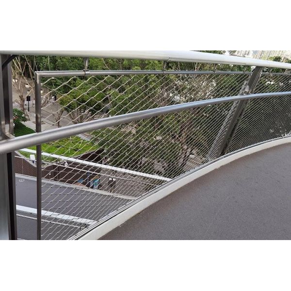 Black Oxidation Stainless Steel Rope Mesh 50*50mm Aperture For Safety Protection