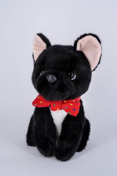 20cm Fabricant personnalisé Plush Simulation chien noir poupée animale