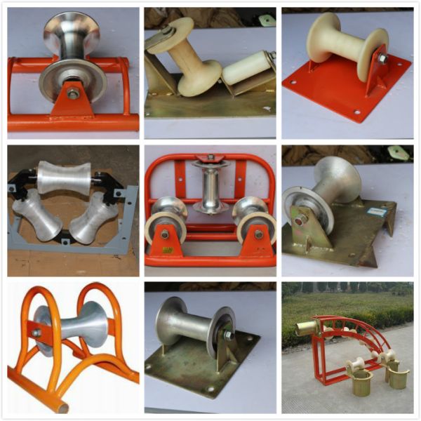 Rouleau en cloche de câble pour tirer le câble de 100mm avec la roue en nylon