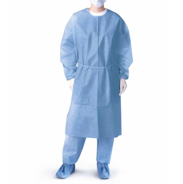 S&J Hospital Uniforms blue SMS disposable non woven Isolation gown