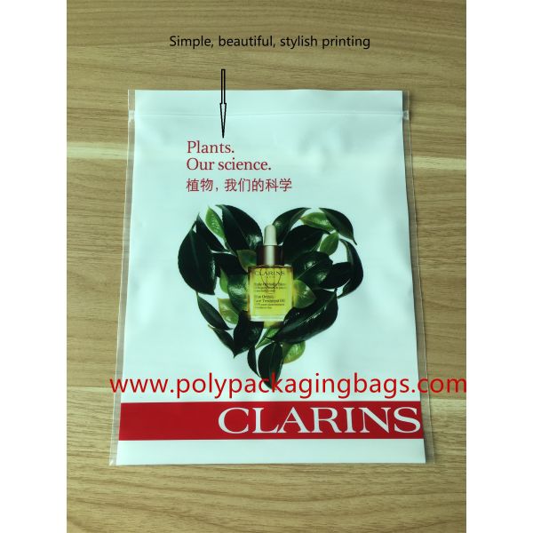 White PE Self Adhesive Plastic Bags For European And American Cosmetics , Mask , Essential Oil Packaging