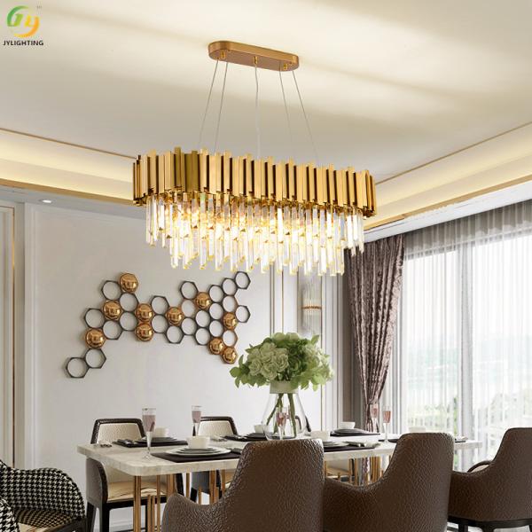 JYLIGHTING Light Luxury Crystal Chandelier Living Room Lamp K9 Crystal Restaurant Bedroom Home Villa Crystal Pendant Light