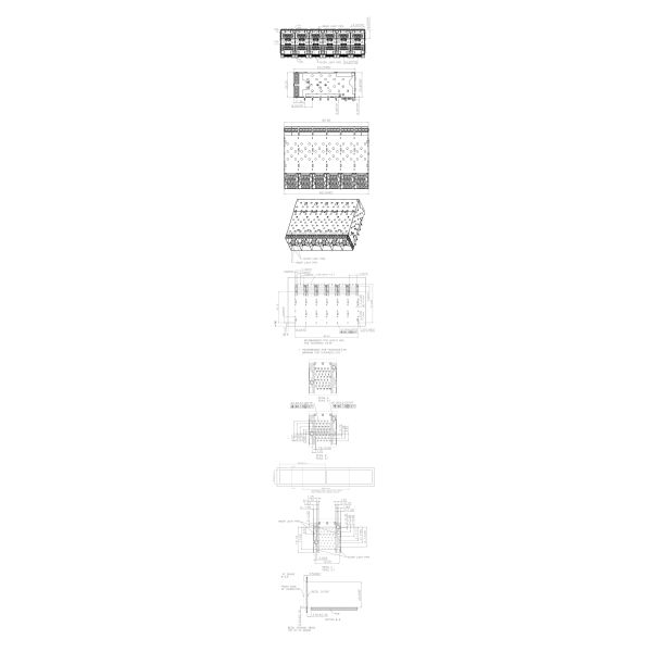 One Piece SFP Cage Assembly 2x6 Ports 3.05 Mm Mounting Foot Length