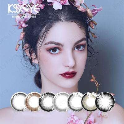 KSSEYE Natural Dark Circle Eye Natural Black Contacts Lens 14.2mm