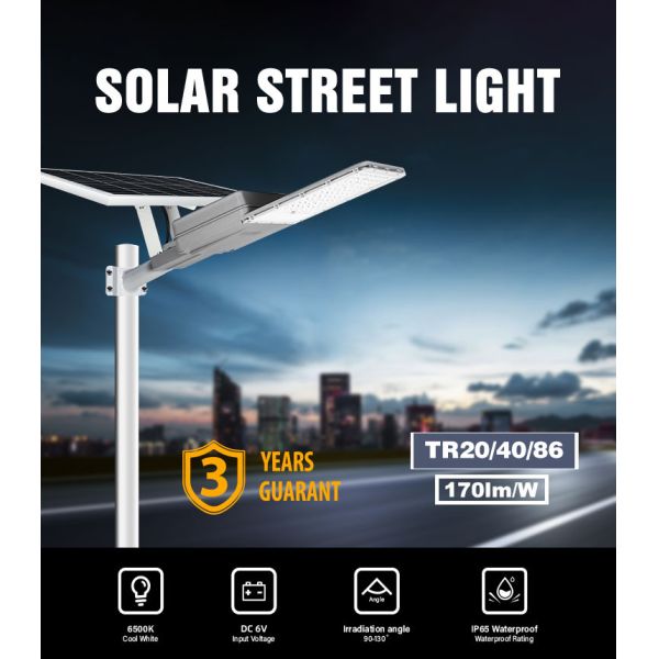 Алюминий отделил солнечный приведенный в действие на открытом воздухе уличный фонарь привел DC 300W 400W IP66 уличного света