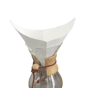 El papel de filtro disponible de café de Chemex del goteo obra clásica de 6 tazas blanqueó