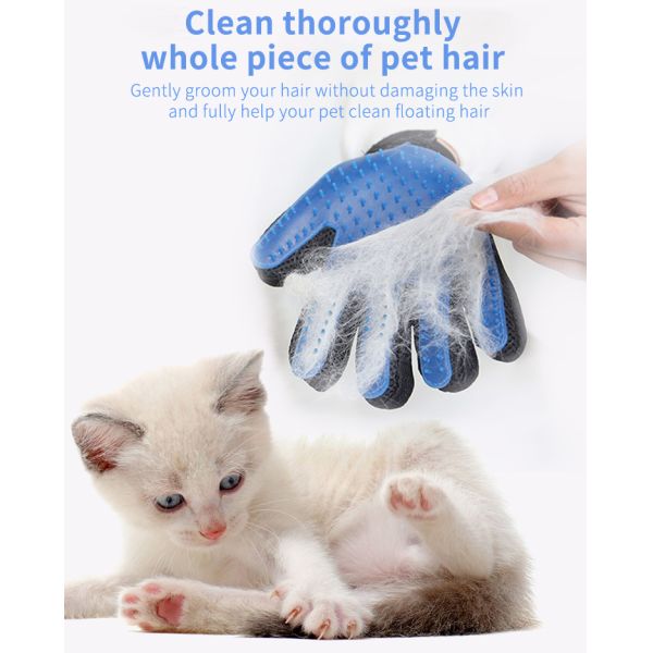 Pequeño Mediano Gran Retirador de pelo para mascotas Mitt Deshedding Guantes de aseo para perros para bañarse