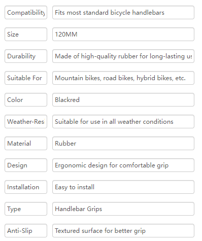 120 мм велосипед резиновый рукоятки рукоятки Эргономический дизайн легко устанавливать
