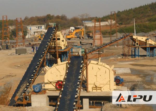 50TPH - 100TPH Stationary Stone Crushing Plant , Medium Hard Rock Crushing Machine