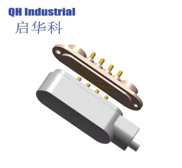 4pin 2.54mm Pitch Charging Connector Male & Female Connectors Female Connector Spain 4pin pogo pin magnetic connector