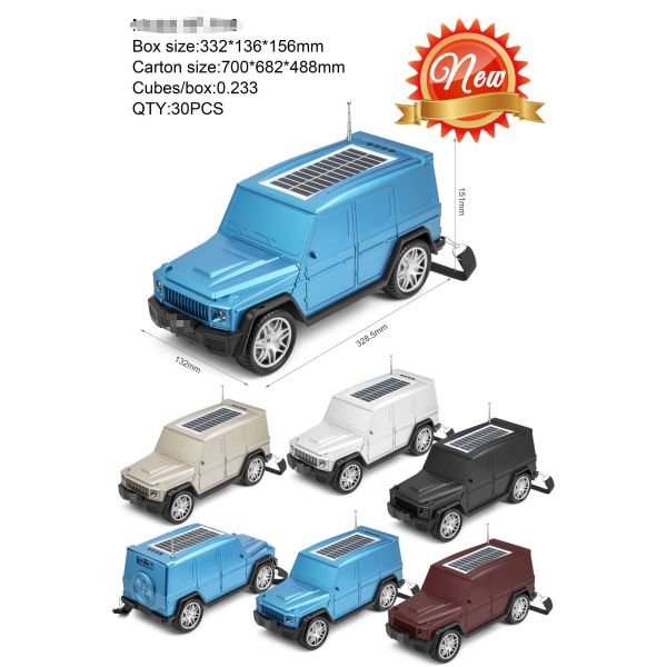 Classic Car Shaped Bluetooth Speaker Combines Solar Flashlight And Radio Functions For Home Travel Outdoor