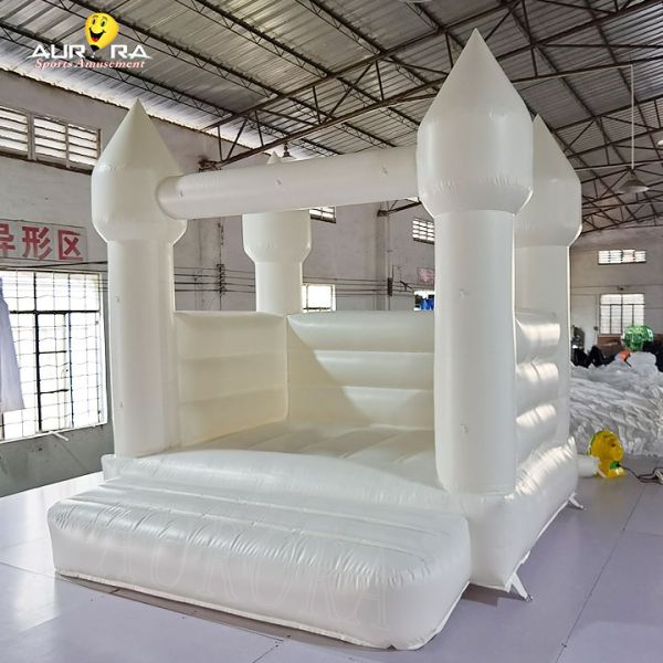 Commercial Inflatable Bouncy Castle PVC Inflatable White Bounce House