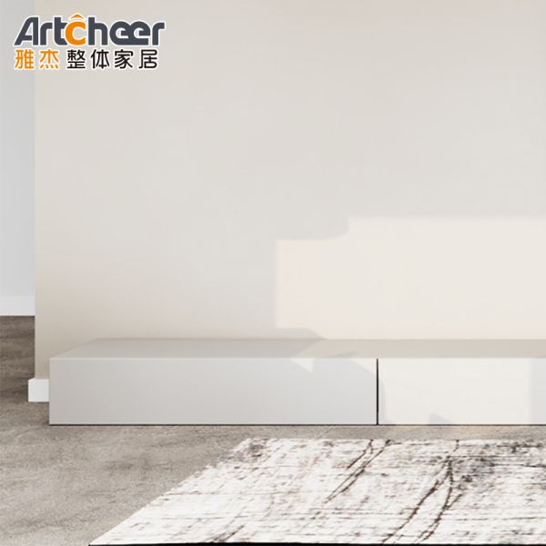 Modern Design TV Cabinet with Laminated Finish and Customized Size for Living Room