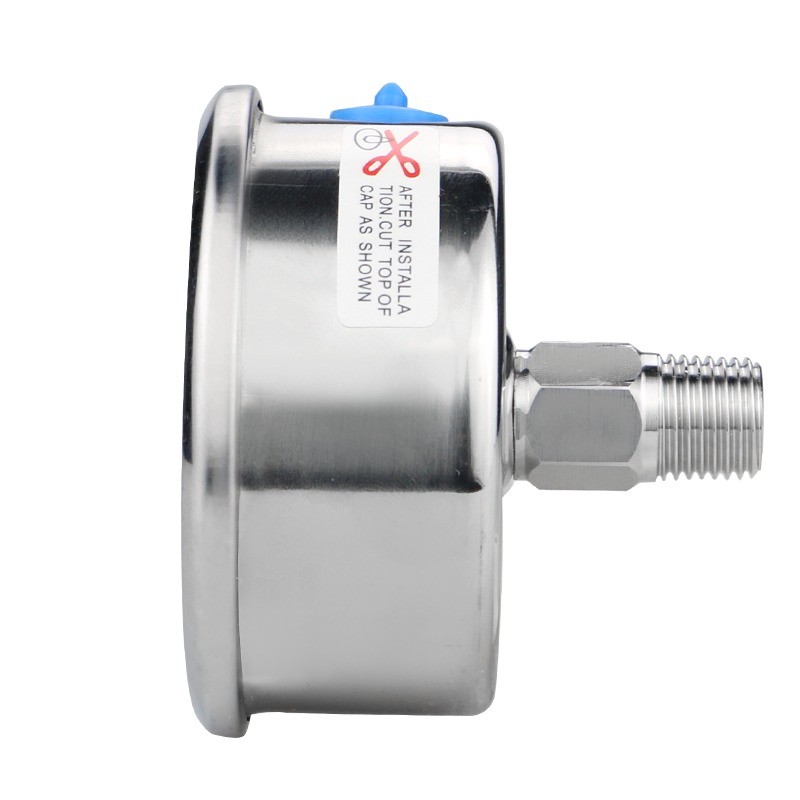 2.5% Precision Stainless Steel Pressure Gauge for High Water Hydraulic Oil Monitoring
