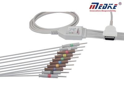 O cabo compatível do ECG de Burdick com 10 ligações AHA fixou a agulha 007704 012-0844-01