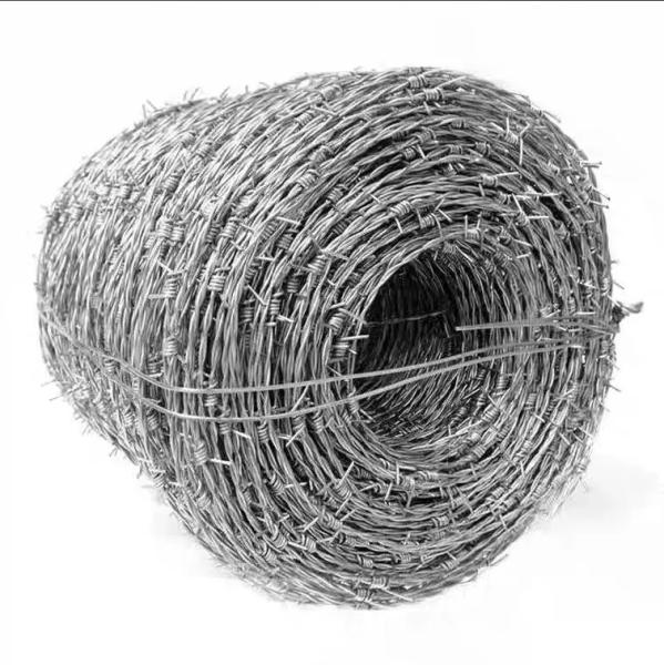 Prevent Rust Double Barbed Wire Roll 100-500m Galvanized Surface Treatment