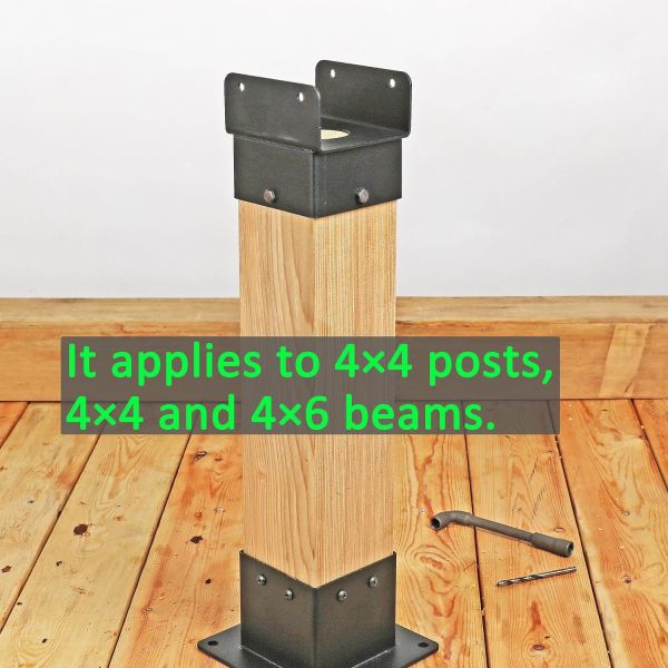 Faisceaux de bois de terrasse support de support pour le pont garde-corps main-d'œuvre poste de base sur le pont extérieur