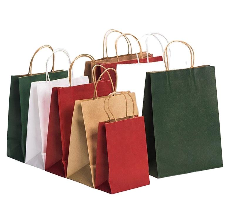 Customized LOGO Recyclable Kraft Paper Bag Sneakers Outer Packaging Paper Bag