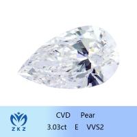 La poire coupée comme cultivée CVD Laboratoire cultivé diamant 3ct Avec la vente d'usine de certification IGI