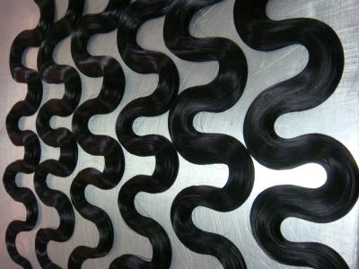 Clip dans les extensions de cheveux résistant à la chaleur Boîte et fermeture Noir sur mesure