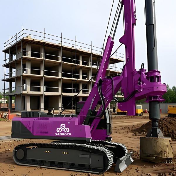 Rotary Drilling Rig Municipal Construction Pile Borehole Drilling Machine Hydraulic  Drilling Rig