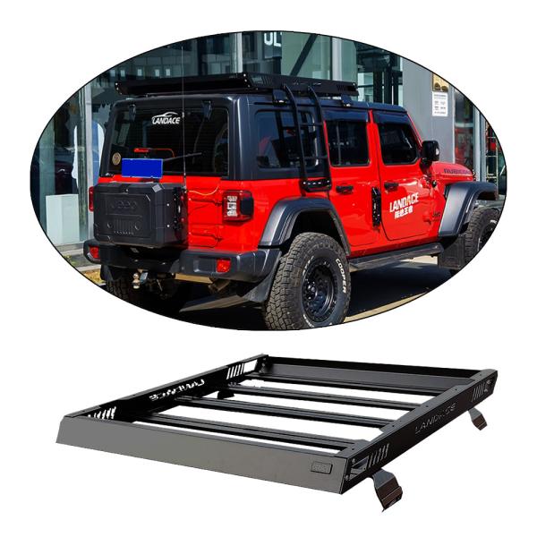 UV Resistance Powder Coating Black Stainless Steel Roof Rack Basket for Jeep Wrangler High-