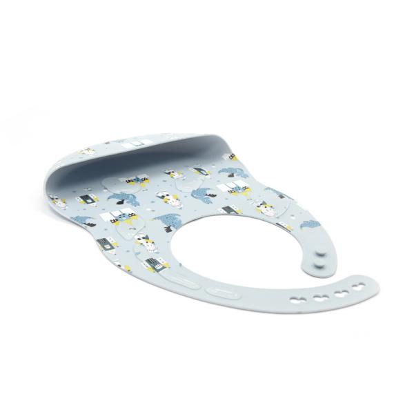 BPA Free Pantone Color Baby Silicone Bib Non Chafing Neckband