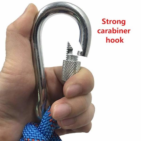 Locking Swivel Mountain Climbing Snap Hooks  Custom Logo Aluminum Carabiner Keychain