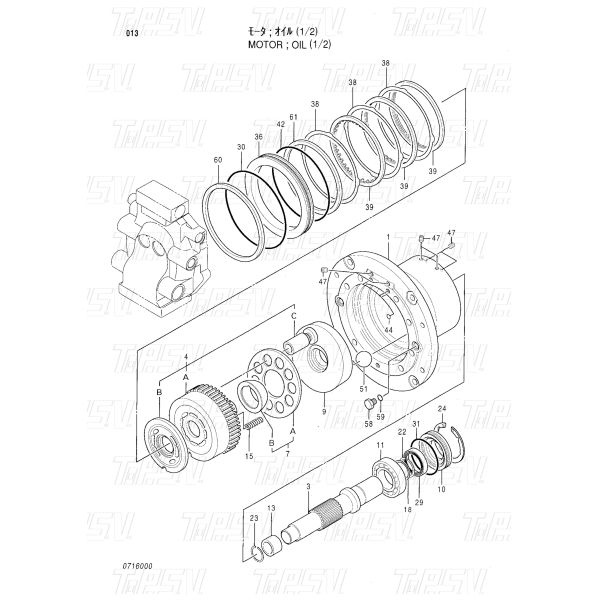EX400-5 Excavator Travel Hydraulic Motor Shaft 0352203 With Heat Treatment