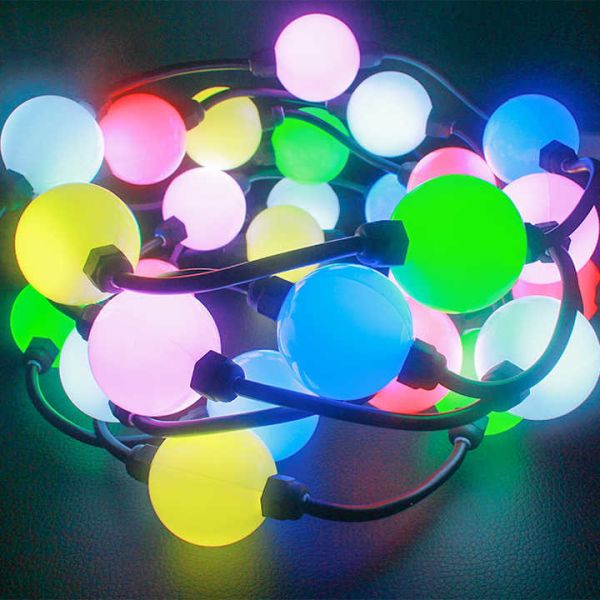 360 градусов 35 мм 50 мм 3D DMX / SPI RGB световой струны светодиодный пиксельный шар для рождественского освещения