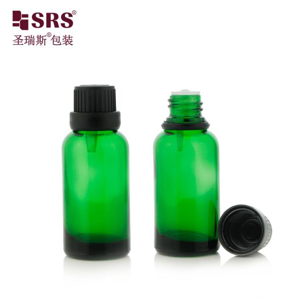 Glass Bottle with Tamper Evident Cap Amber Glass Dropper Bottle with Tamper Evident Cap Dropper Bottle for Essential Oil