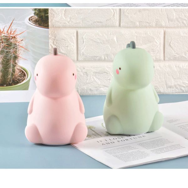 16 Изменяющий цвет Силикон Динозавр Ночной свет Животное Силикон Ночная лампа USB перезаряжаемый сенсорный контроллер Кроме лампы