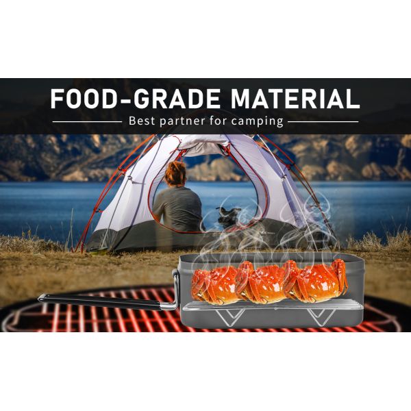 Mess Tin Camping Bento Box ornaments Camping Cookware Kit Lunch Container Steaming Rack Set with Storage Bag Picnic