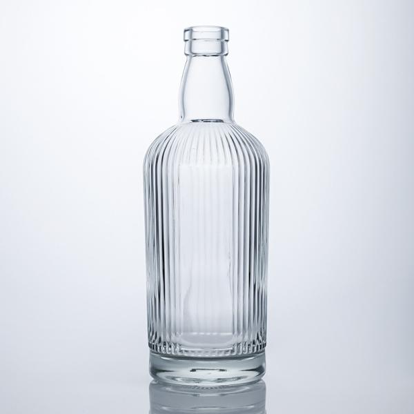 Collier en verre 750 ml Bouteille de vin de luxe transparente vide pour le cognac