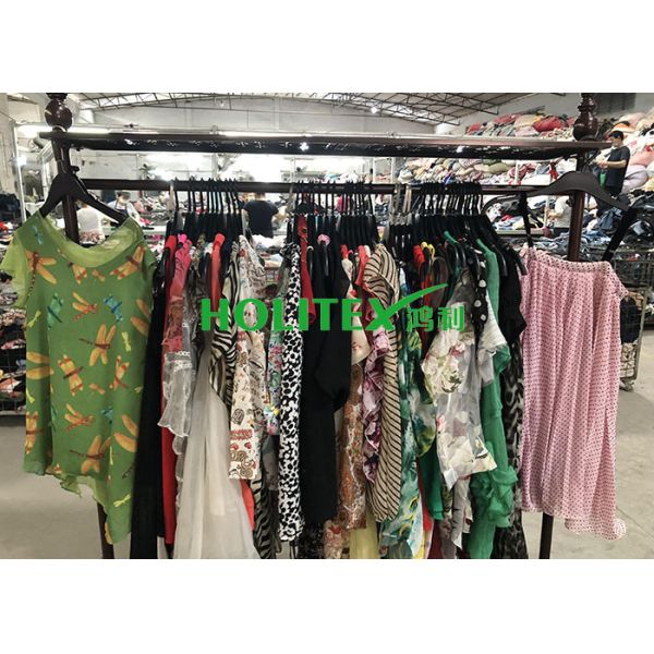 Fashionable Used Womens Clothing South Korean Style Mixed Color Silk Blouse
