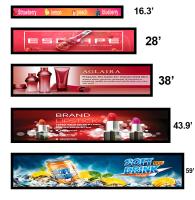 Tiras ultra largas internas esticadas Digitas fixadas na parede da exposição 5ms Lcd do cartaz da barra