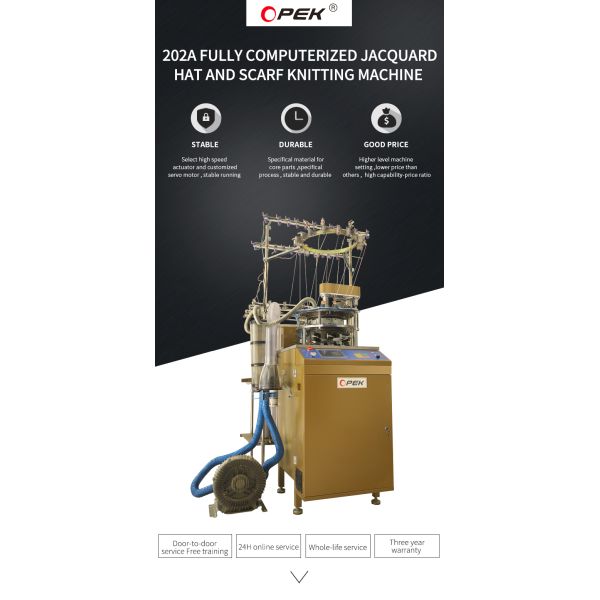 Easy to CE Certificated Circular Knitting Machine for Football Scarf and Hat Knitting