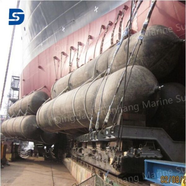 Стандарт ISO 14409 Черная морская резиновая подушка с надувными и ремонтными комплектами, упакованными на поддоны