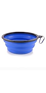 Dog Travel Water Bottle Collapsible Bowls, 2 in 1 Pet Food Container with Collapse Bowls, Outdoor Portable Water Bowls