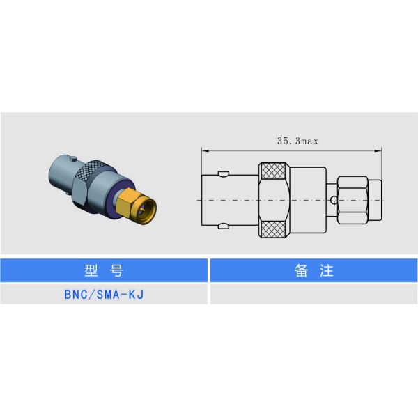 женщина 50Ω RF прямая BNC к переходнику SMA мужскому
