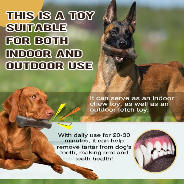 Pet Dog Chew Toys Interactive Tooth Cleaning Bone Indestructible Nylon/TPR Squeak Toy