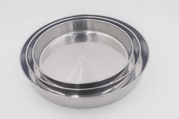 Commercial Microwave Round Anodized Pizza Pan Non Stick Steel Deep Dish