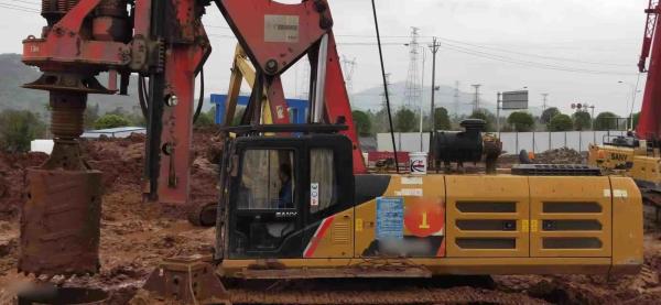 Sany SR285R 2017 Used Rotary Drilling Rig 5~24 Rpm 300KW
