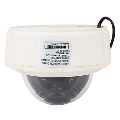3-Axis Vandal-proof IR Dome Camera with 2.8~12mm Varifocal Lens