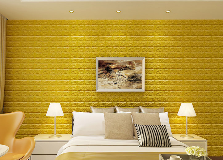 DIY Papers peints en mousse EVA auto-adhésif Auto-adhésif 3D Stickers muraux en brique pour la décoration moderne du salon et fond de télévision imperméable