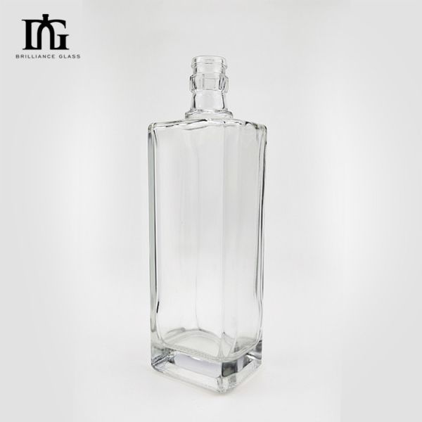 Glass Collar 750ml Extra Flint Empire Vodka Bottle for Spirits Liquor Whiskey Rum Tequila